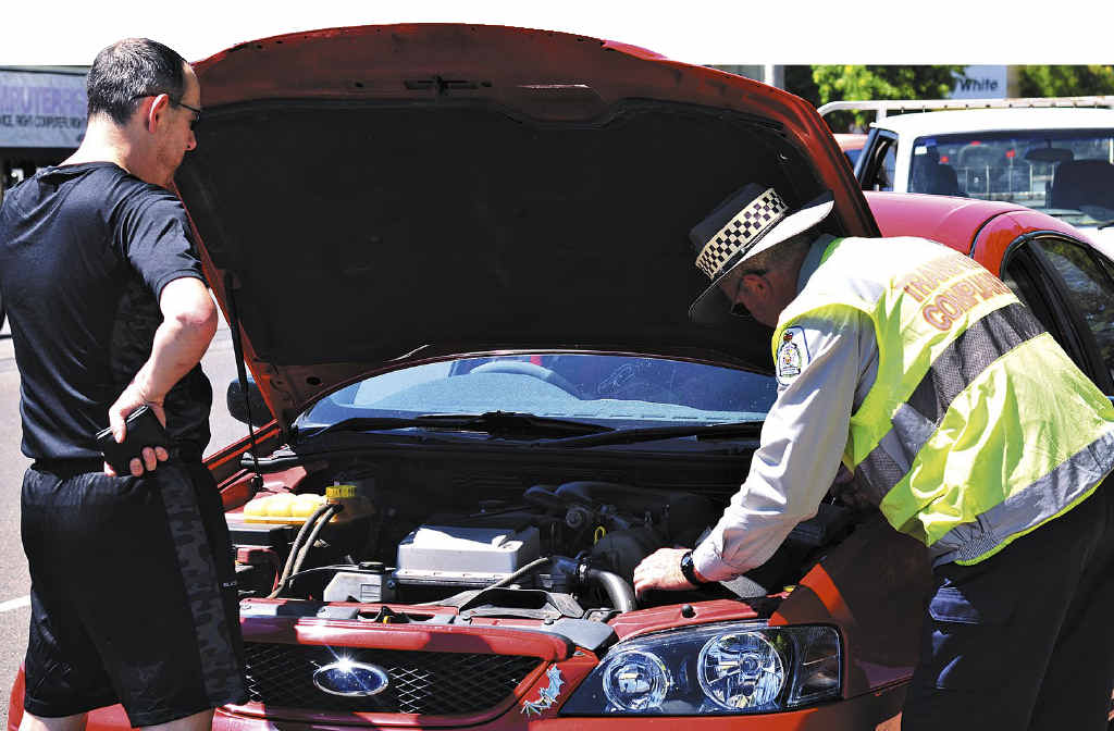 BEING SAFE: Warwick police, in conjunction with Department of Transport and Main Roads transport inspectors, conducted Operation Lima Rhino to check the safety of vehicles being driven in Warwick at the weekend.